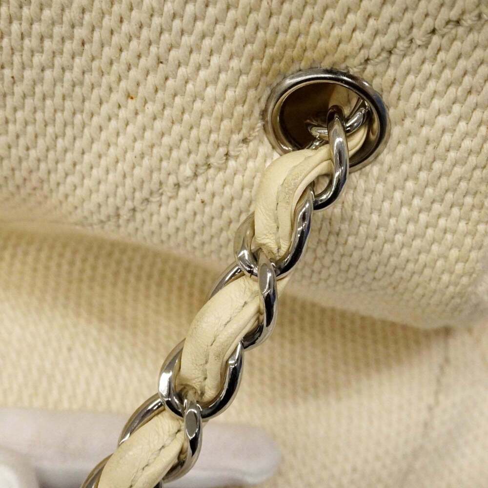 CHANEL White Canvas Tote Bag - Picture 8 of 16
